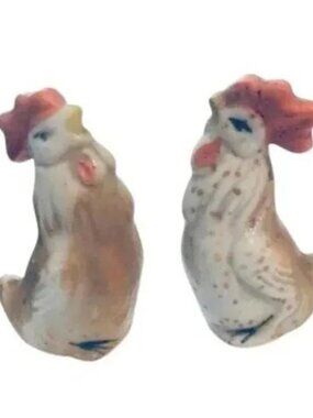 Vintage Spotted Chicken Salt & Pepper Shakers